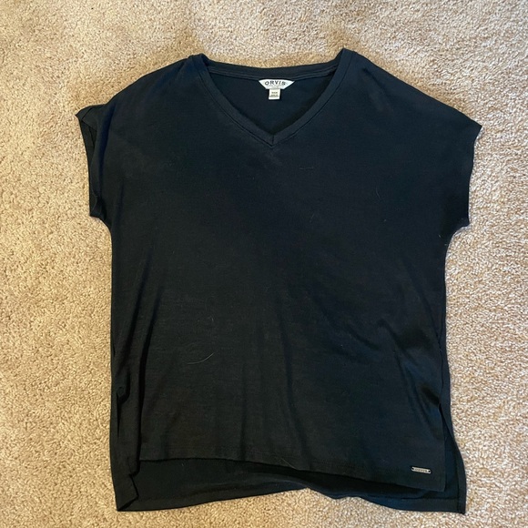 Orvis Dark Navy and Olive Green short sleeve t-shirt - Picture 4 of 5